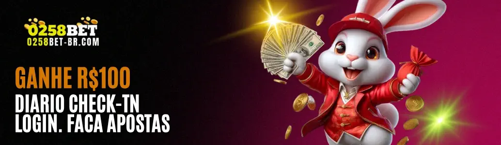 Banner de promoções do 0258BET Cassino.